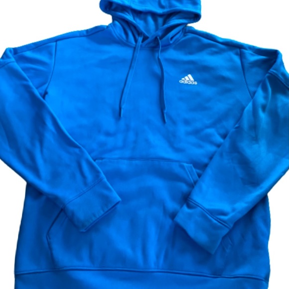 ADIDAS blue hooded sweatshirt size Medium